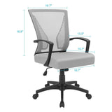 Homall Office Chair Mid Back Swivel Lumbar Support Desk Chair, Computer Ergonomic Mesh Chair with Armrest