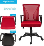 Homall Office Chair Mid Back Swivel Lumbar Support Desk Chair, Computer Ergonomic Mesh Chair with Armrest