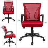 Homall Office Chair Mid Back Swivel Lumbar Support Desk Chair, Computer Ergonomic Mesh Chair with Armrest