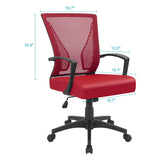 Homall Office Chair Mid Back Swivel Lumbar Support Desk Chair, Computer Ergonomic Mesh Chair with Armrest