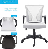 Homall Office Chair Mid Back Swivel Lumbar Support Desk Chair, Computer Ergonomic Mesh Chair with Armrest
