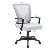 Homall Office Chair Mid Back Swivel Lumbar Support Desk Chair, Computer Ergonomic Mesh Chair with Armrest