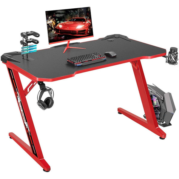 Homall Gaming Desk 44” Gaming Table Z Shape Gamer WorkStation