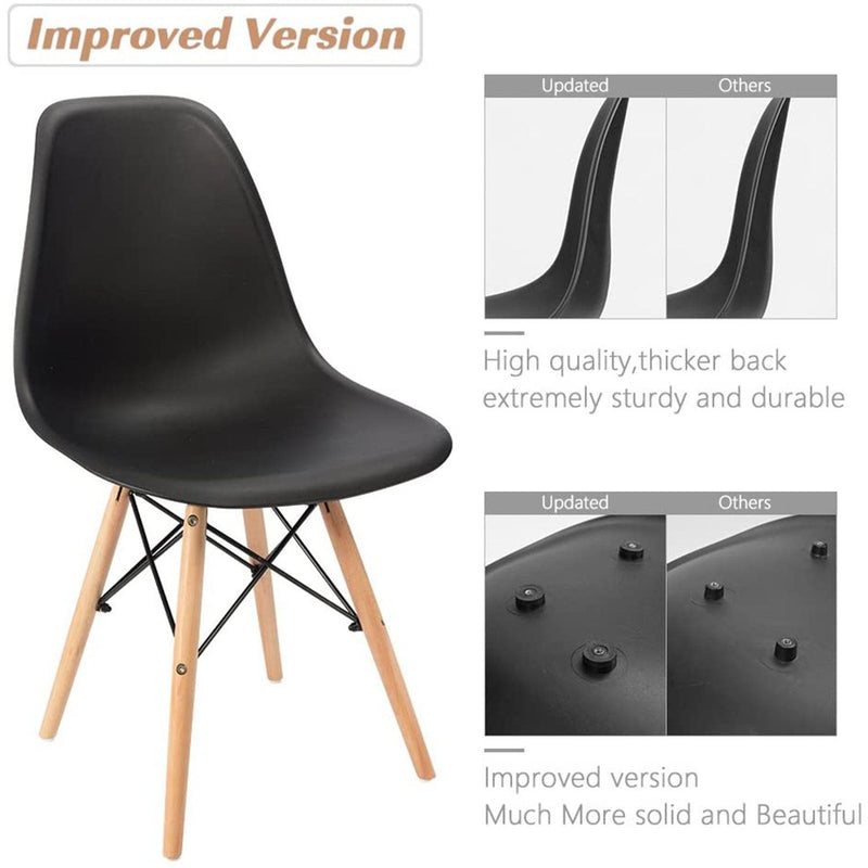 Homall 4 PCS Dining Chairs Pre Assembled Modern Style Kitchen Room Chairs Mid Century Modern DSW Chair Set of 4,for Kitchen, Dining, Bedroom, Living Room
