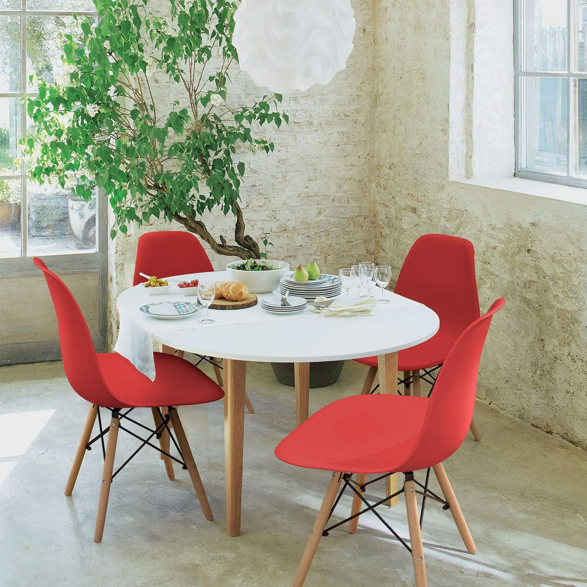 Homall 4 PCS Dining Chairs Pre Assembled Modern Style Homall 4 PCS Dining Chairs Pre Assembled Modern Style
