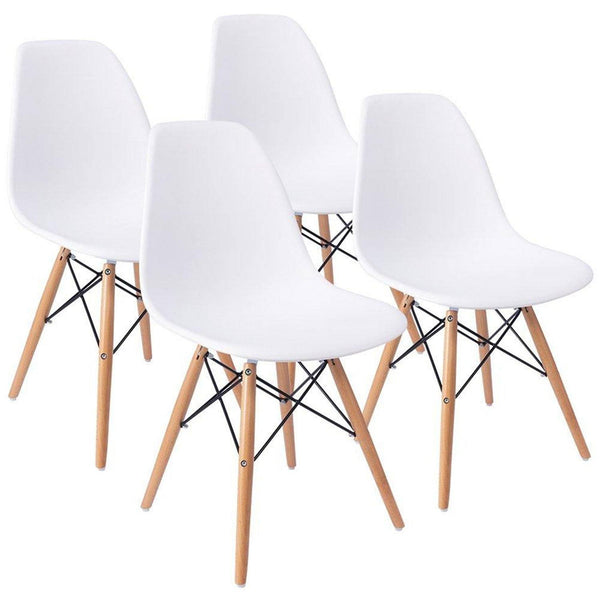 Homall 4 PCS Dining Chairs Pre Assembled Modern Style Kitchen Room Chairs Mid Century Modern DSW Chair Set of 4,for Kitchen, Dining, Bedroom, Living Room