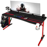 Homall Gaming Desk T-Shaped Legs  Modern Style Computer Desk