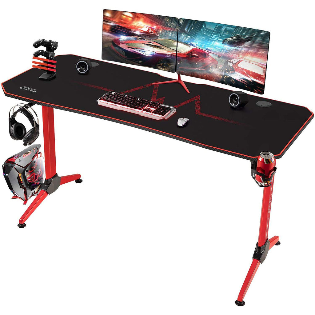 Homall Y-Shape Frame Gaming Desk Modern Style Racing Desk
