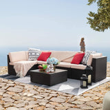 Homall  Patio Furniture Set 6 Pcs Outdoor Furniture with Two Sofas