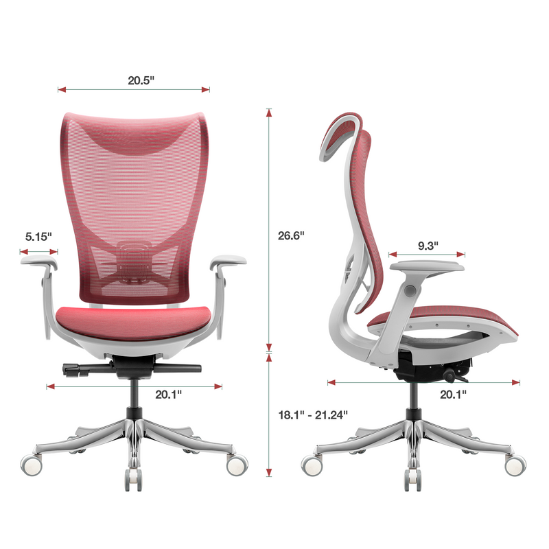 Furniwell Ergonomic Office Chair Red