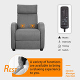 Homall Massage Recliner Chair Fabric Living Room Chair Home Theater Seating