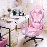 Homall Pink Gaming Chair High Back Leather Executive Adjustable Swivel Girl Gamer Chair with Headrest and Lumbar Support
