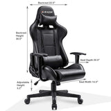 Homall Gaming Chair Racing Chair Computer Desk Chair with Headrest and Lumbar Support
