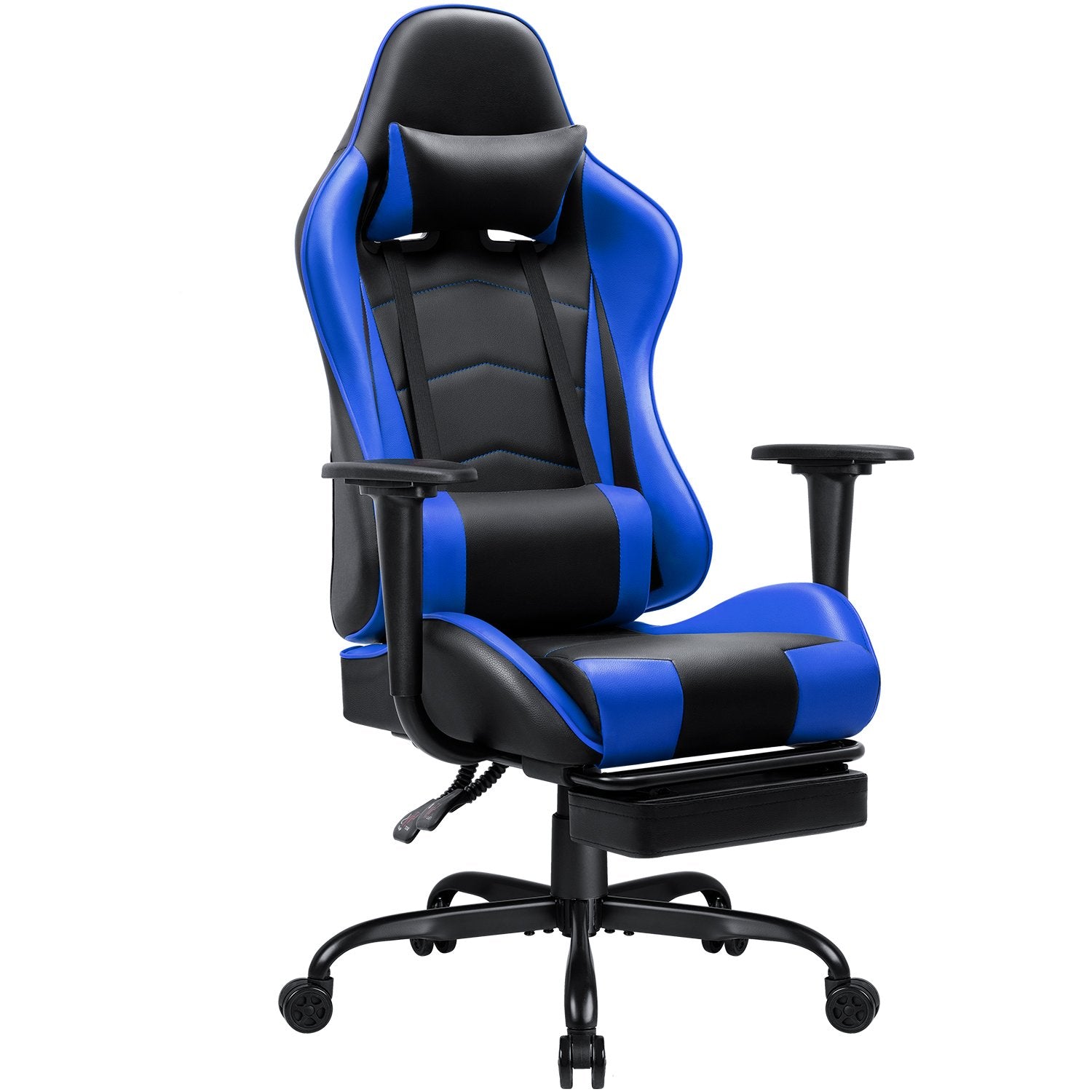 Homall Gaming Chair With Footrest, PU Leather High Back Racing Compute