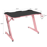Homall Gaming Desk 44” Gaming Table Z Shape Gamer WorkStation