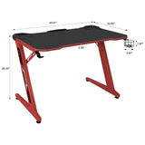 Homall Gaming Desk 44” Gaming Table Z Shape Gamer WorkStation