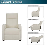 Homall Massage Recliner Chair Fabric Living Room Chair Home Theater Seating