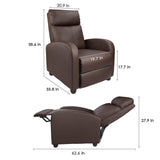 Homall PU Leather Recliner Home Theater Seating Living Room Chair