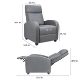 Homall PU Leather Recliner Home Theater Seating Living Room Chair