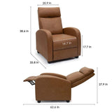Homall PU Leather Recliner Home Theater Seating Living Room Chair