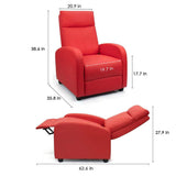 Homall PU Leather Recliner Home Theater Seating Living Room Chair
