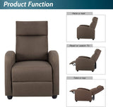 Homall Massage Recliner Chair Fabric Living Room Chair Home Theater Seating