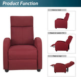 Homall Massage Recliner Chair Fabric Living Room Chair Home Theater Seating