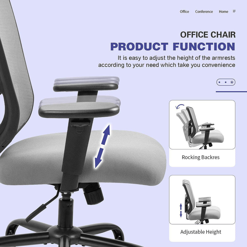 Homall Mesk Office Chair with Adjustable Armrests, Swivel Conference Chair