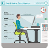 Homall Office Chair Ergonomic Mid Back Swivel Mesh Chair Height Adjustable Lumbar Support Computer Desk Chair with Armrest