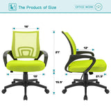 Homall Office Chair Ergonomic Mid Back Swivel Mesh Chair Height Adjustable Lumbar Support Computer Desk Chair with Armrest