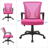 Homall Office Chair Mid Back Swivel Lumbar Support Desk Chair, Computer Ergonomic Mesh Chair with Armrest
