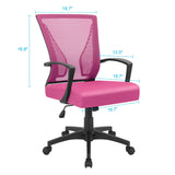 Homall Office Chair Mid Back Swivel Lumbar Support Desk Chair, Computer Ergonomic Mesh Chair with Armrest