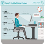 Homall Office Chair Ergonomic Mid Back Swivel Mesh Chair Height Adjustable Lumbar Support Computer Desk Chair with Armrest