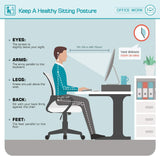 Homall Office Chair Ergonomic Mid Back Swivel Mesh Chair Height Adjustable Lumbar Support Computer Desk Chair with Armrest