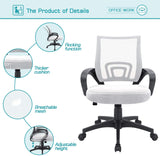Homall Office Chair Ergonomic Mid Back Swivel Mesh Chair Height Adjustable Lumbar Support Computer Desk Chair with Armrest