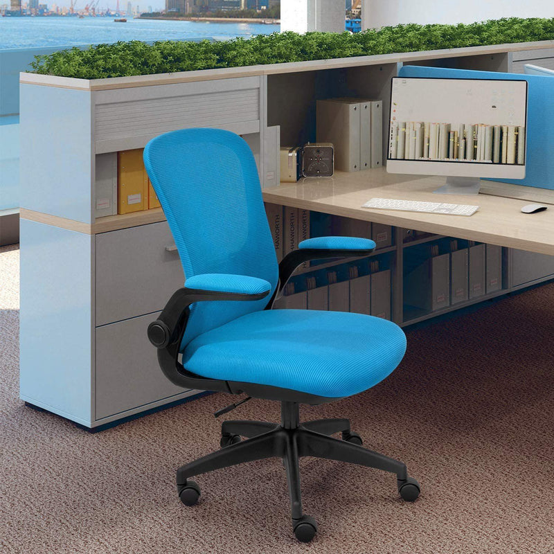 Homall Office Desk Chair Ergonomic Mesh Chair with Flip-up Arms and Adjustable Height