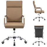 Homall Office Desk Chair Mid-Back Computer Chair Leather Executive Adjustable Swivel Task Chair Conference Chair with Armrests