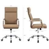 Homall Office Desk Chair Mid-Back Computer Chair Leather Executive Adjustable Swivel Task Chair Conference Chair with Armrests