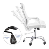 Homall Office Desk Chair Mid-Back Computer Chair Leather Executive Adjustable Swivel Task Chair Conference Chair with Armrests