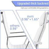 Homall Office Desk Chair Mid-Back Computer Chair Leather Executive Adjustable Swivel Task Chair Conference Chair with Armrests