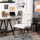 Homall Office Desk Chair Mid-Back Computer Chair Leather Executive Adjustable Swivel Task Chair Conference Chair with Armrests