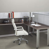 Homall Office Desk Chair Mid-Back Computer Chair Leather Executive Adjustable Swivel Task Chair Conference Chair with Armrests