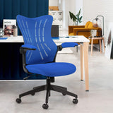 Homall Office Desk Chair with Flip Arms,Mid Back Mesh Computer Chair Swivel Task Chair with Ergonomic with Lumbar Support