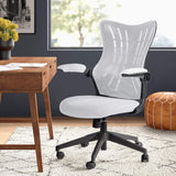 Homall Office Desk Chair with Flip Arms,Mid Back Mesh Computer Chair Swivel Task Chair with Ergonomic with Lumbar Support