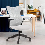 Homall Office Desk Chair with Flip Arms,Mid Back Mesh Computer Chair Swivel Task Chair with Ergonomic with Lumbar Support