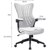 Homall Office Desk Chair with Flip Arms,Mid Back Mesh Computer Chair Swivel Task Chair with Ergonomic with Lumbar Support
