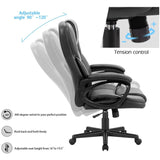 Homall Office Chair Exectuive Chair High Back Adjustable Managerial Home Desk Chair, Swivel Computer PU Leather Chair with Lumbar Support
