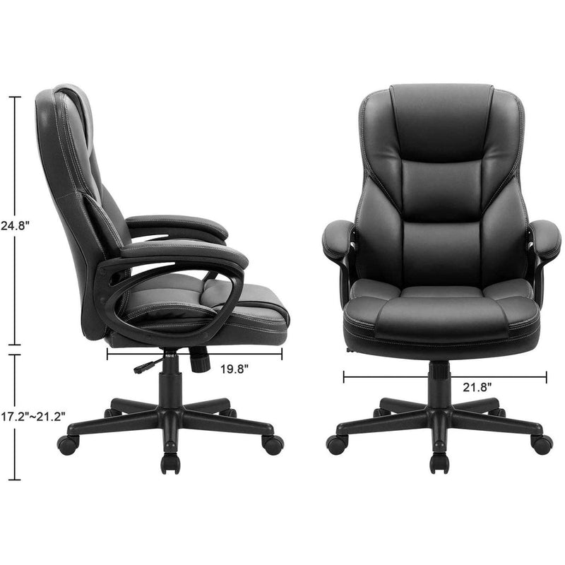 Homall Office Chair Exectuive Chair High Back Adjustable Managerial Home Desk Chair, Swivel Computer PU Leather Chair with Lumbar Support