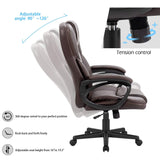 Homall Office Chair Exectuive Chair High Back Adjustable Managerial Home Desk Chair, Swivel Computer PU Leather Chair with Lumbar Support