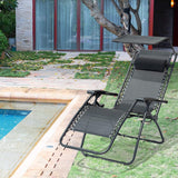 Homall Patio Zero Gravity Chair Outdoor Recliner Lounge Chair with W/Folding Canopy Shade and Cup Holder